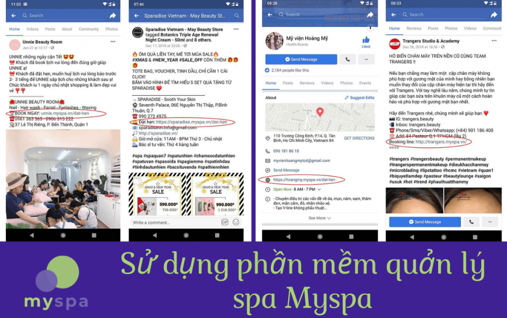 Sử dụng phần mềm quản lý spa Myspa