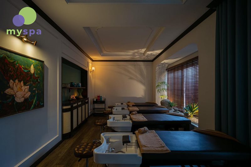 Không gian phòng thư giãn tại một chi nhánh của Lam Spa