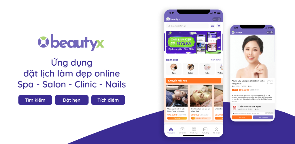 Đặt lịch làm đẹp online nhanh chóng và thuận tiện trên BeautyX