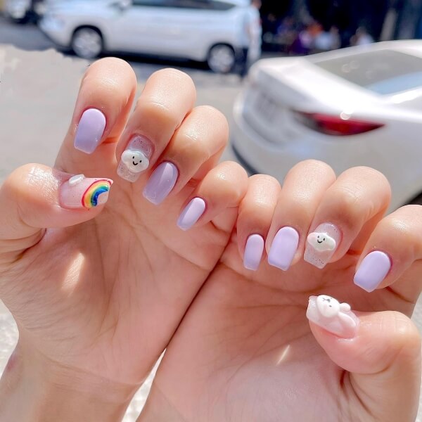 Mẫu nail cực dễ thương so cute