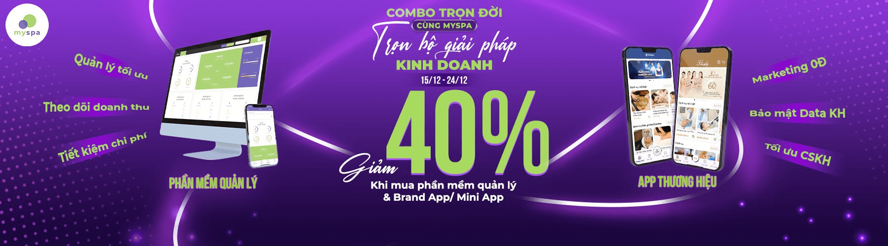 Giảm 40% giá phần mềm Myspa cho doanh nghiệp