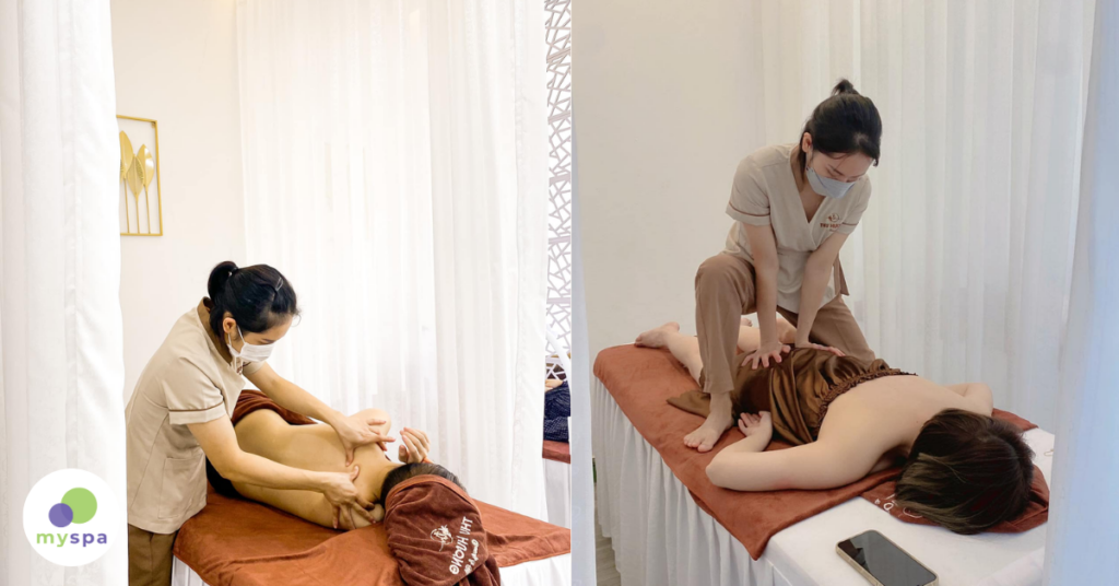 Liệu trình massage body cho khách tại Thu Hương Beauty & Clinic