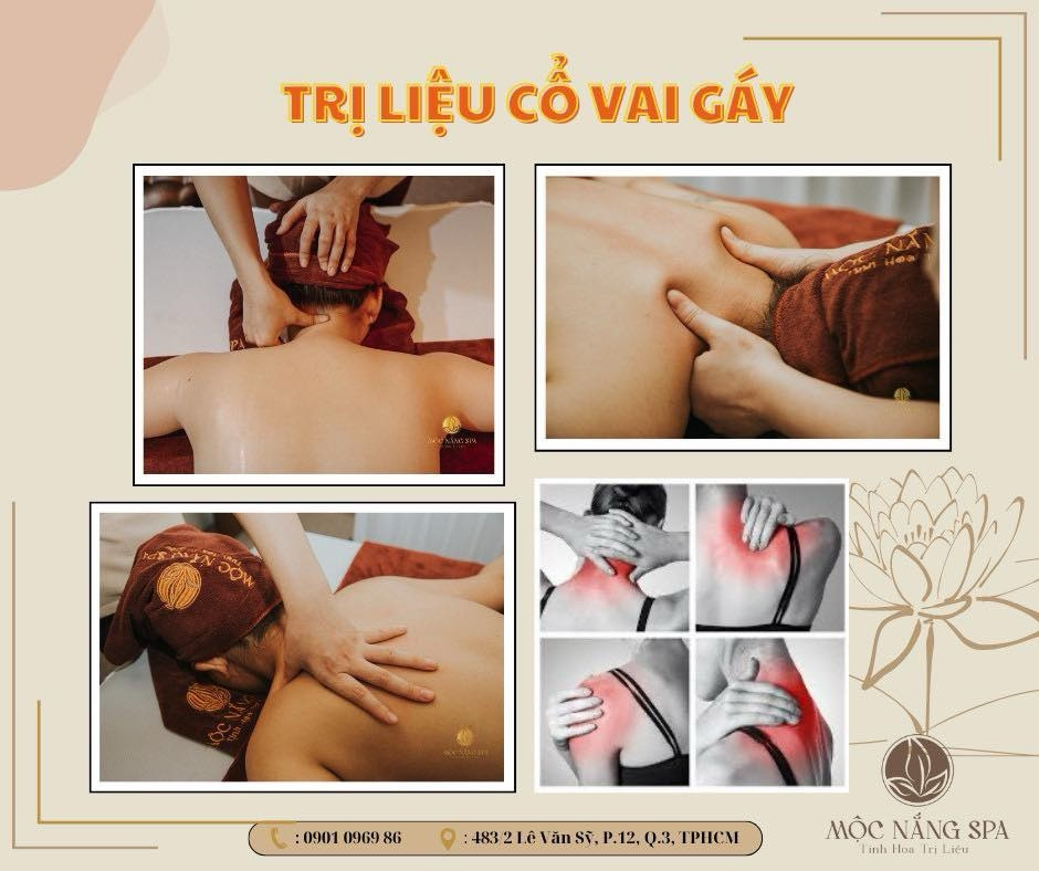 Quy trình massage cổ vai gáy thực tế của khách hàng Mộc Nắng Spa