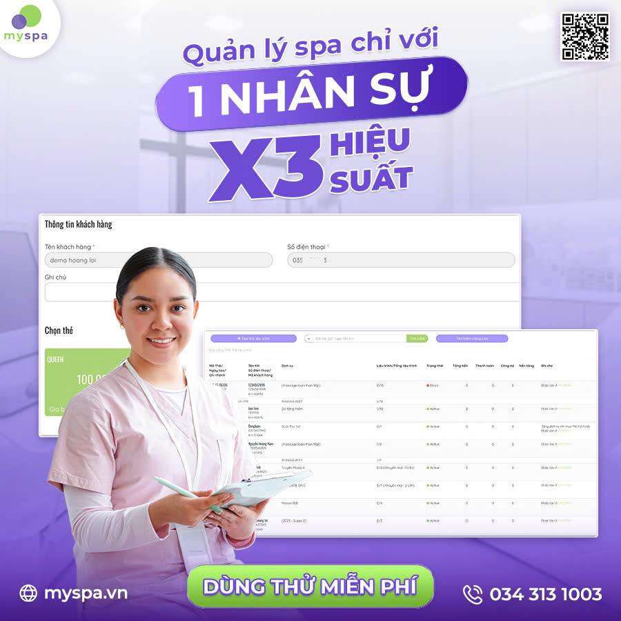 Phần mềm quản lý spa tiết kiệm hiệu quả