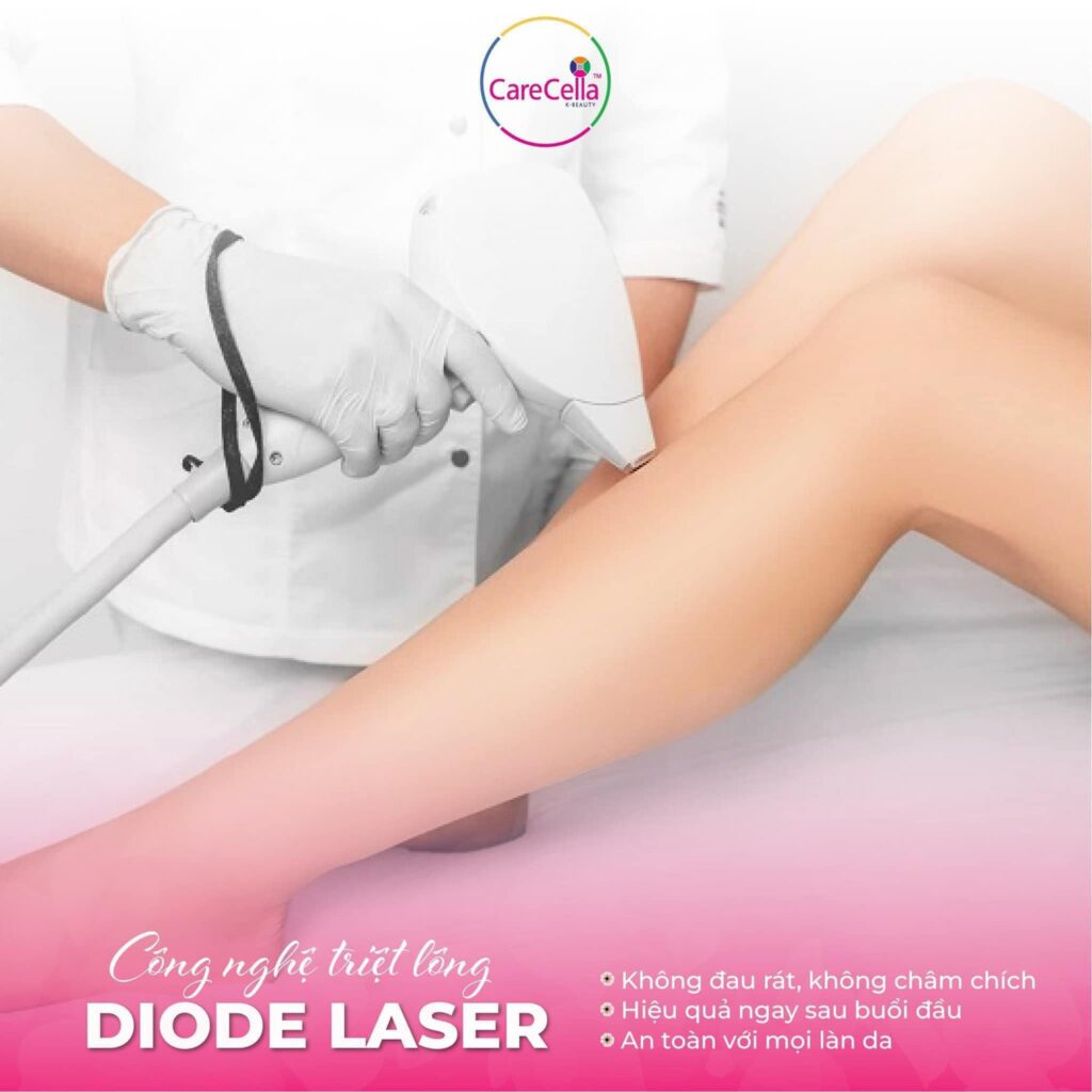 Triệt lông công nghệ Laser Diode tại CareCella Spa