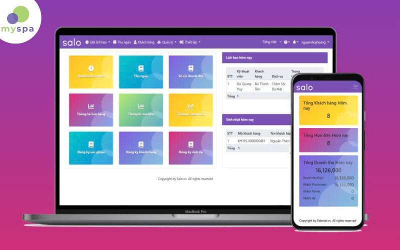 Phần mềm quản lý spa Salo