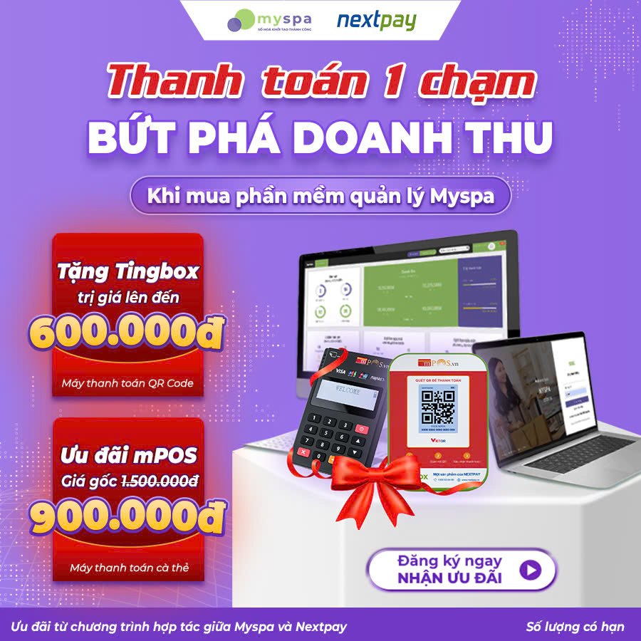 Bùng nổ combo ưu đãi từ Myspa & NextPay