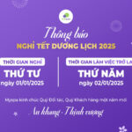 Thông báo nghỉ Tết Dương lịch 2025